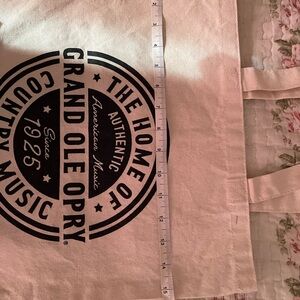 Grand Ole Opry Canvas Tote Bag; beige with Black Logo